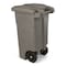 Toter 32 Gal. Graystone Document Trash Can with Wheels and Key Lid Lock CDA32 - alternate 5